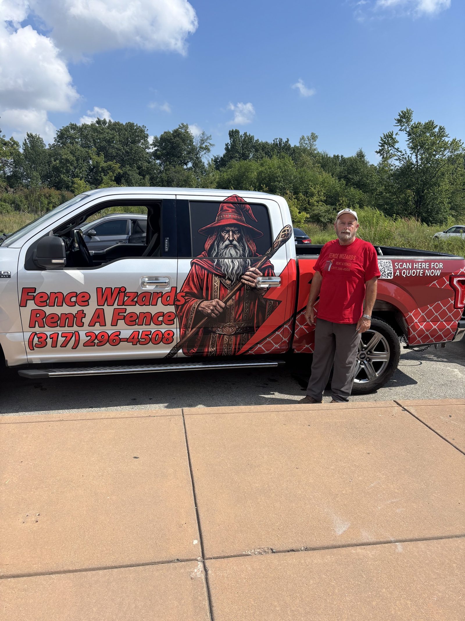 Fence Wizards pickup with its wizard wrap